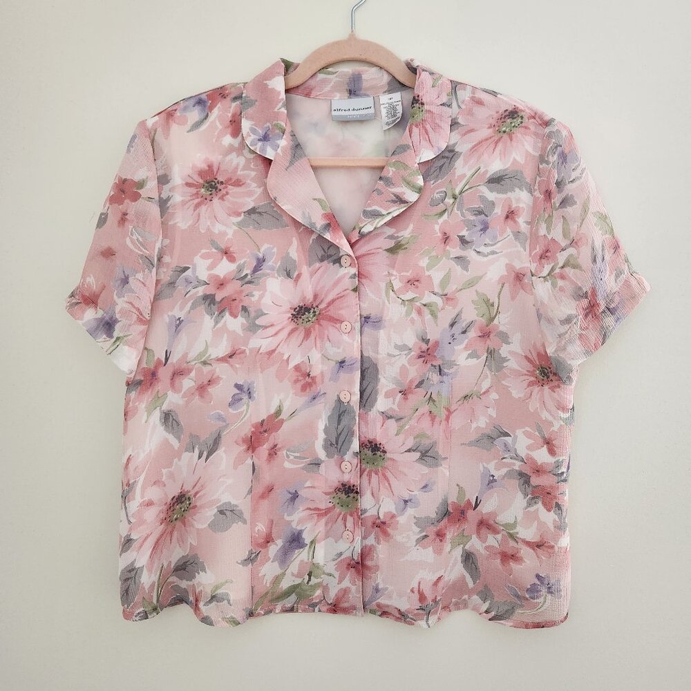 Vintage Alfred Dunner Short Sleeved Blouse